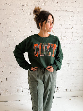 Cozy Fall Plaid Sweatshirt