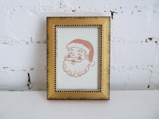 Plaid St. Nick Framed Wall Mini Art