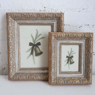 Bell With Pine Framed Wall Art