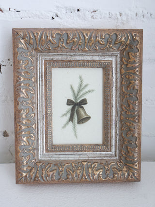 Bell With Pine Framed Wall Art