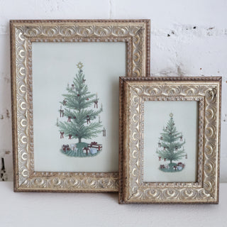 Vintage Tree With Bows Framed Wall Art