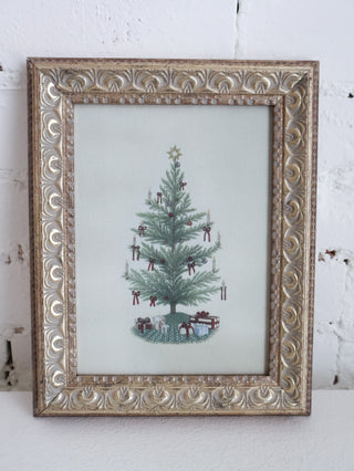 Vintage Tree With Bows Framed Wall Art