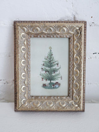 Vintage Tree With Bows Framed Wall Art