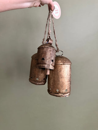 Aged Brass Star Bells