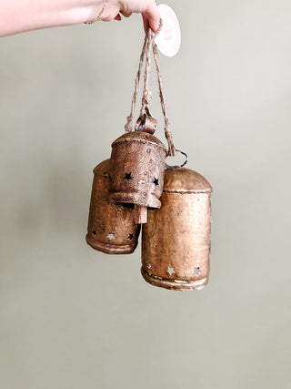 Aged Brass Star Bells