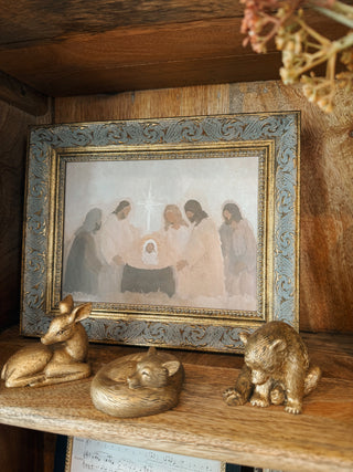 Neutral Nativity Framed Wall Art
