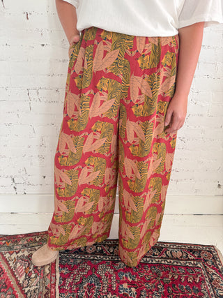 Bengal Tiger Wide-Leg Pants