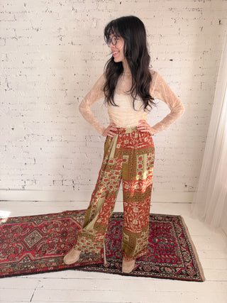 Boho Autumn Patchwork Pants