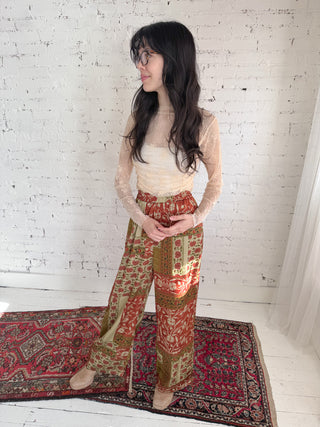 Boho Autumn Patchwork Pants