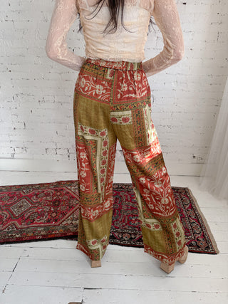 Boho Autumn Patchwork Pants