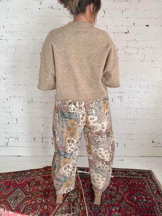 Boho Patchwork Wide Leg Pants