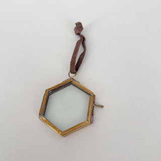 Mini Glass & Brass Hexagon 2" x 2"