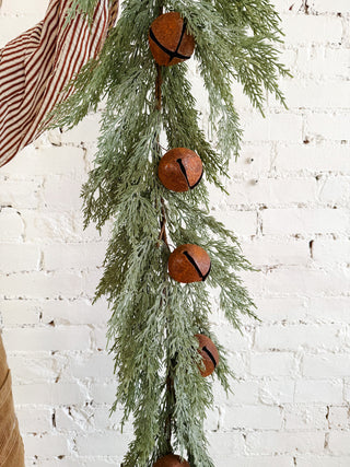 The Leavenworth Faux Cedar and Bells Garland