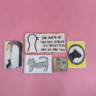 Man With Bird Art Tile