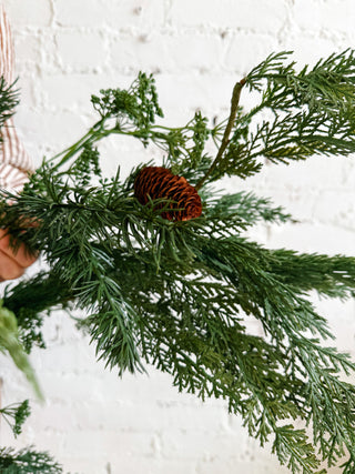 Second Street Faux Spruce + Pine Garland