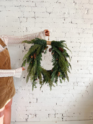Bailey Cedar and Pinecone Wreath *online exclusive*