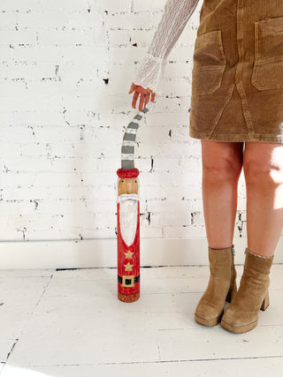Whimsical Mango Wood Santa
