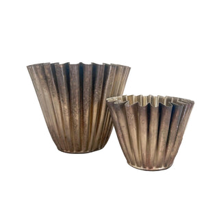 Brass Fluted Planter