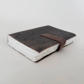 Scratched Brown Leather Journal (more sizes)