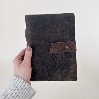 Scratched Brown Leather Journal (more sizes)