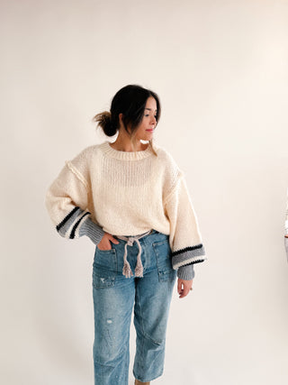Fireside Striped Sleeve Sweater