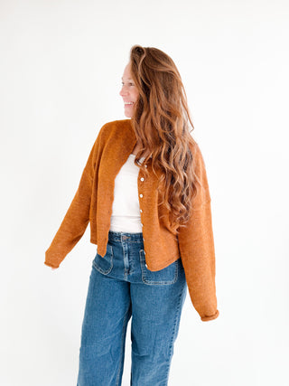 The Perfect Piper Cardigan - Rust