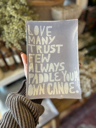 Paddle Your Own Canoe Decoupage Plate