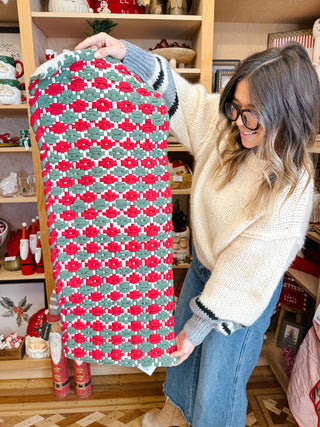 Holly Berry Weave Table Runner