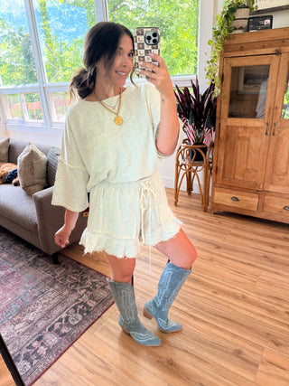 Slow Ride Shorts + Top - Light Heather Gray
