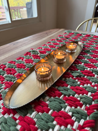 Holly Berry Weave Table Runner