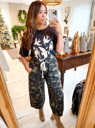 Oversized Bird Graphic Tee