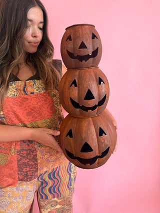 Rustic Jack-O-Lantern Luminary