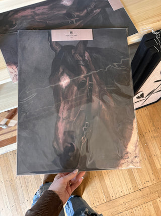 FINAL SALE Horse Portrait Wall Art Board Print