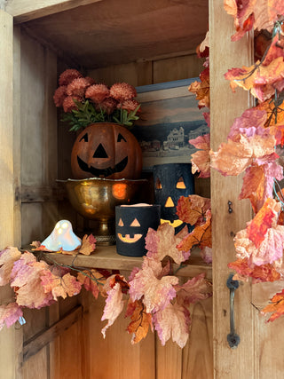 Rustic Black Jack-O-Lantern Luminary