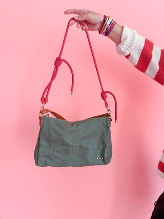 Cosette Canvas Shoulder Bag: Olive