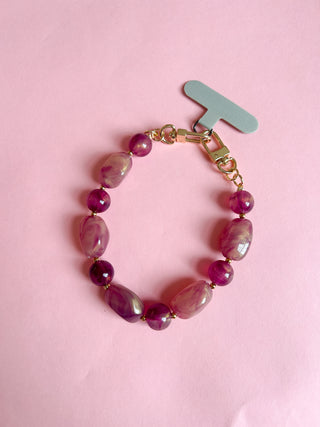 Cosmos Beaded Phone Chain Wristlet