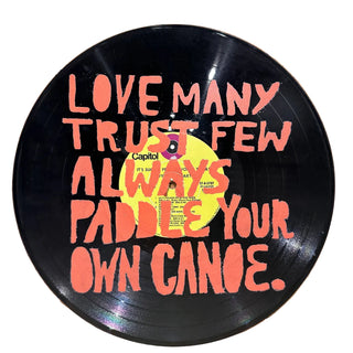 Paddle Your Own Canoe One-Of-A-Kind Repurposed Vinyl Art