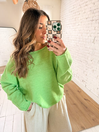 The Emma Pullover Sweater - Green