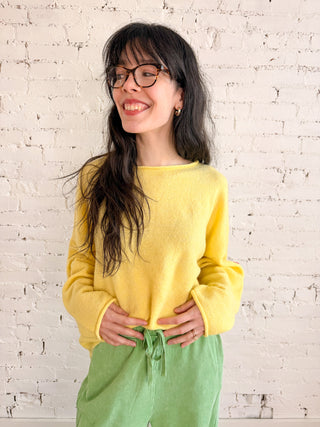 The Emma Pullover Sweater - Butter Yellow