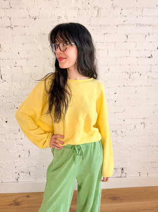 The Emma Pullover Sweater - Butter Yellow
