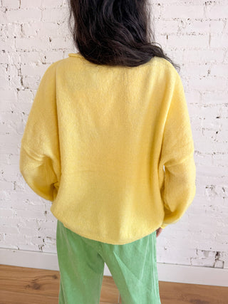 The Emma Pullover Sweater - Butter Yellow