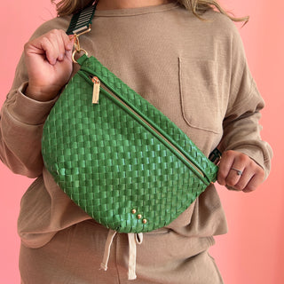 Perry Woven Bum Bag - Emerald
