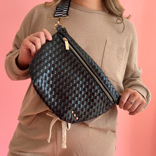 Perry Woven Bum Bag - Black