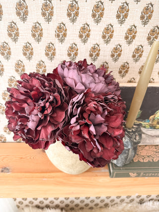 Burgundy Peony Bundle of 3