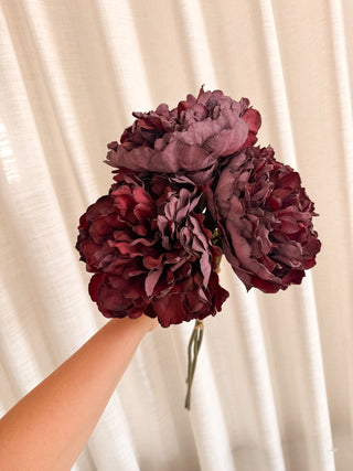 Burgundy Peony Bundle of 3