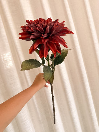 Faux Autumn Dahlia Stem