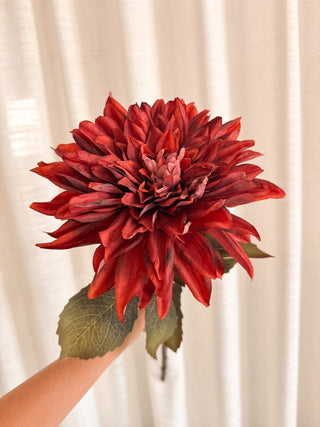 Faux Autumn Dahlia Stem