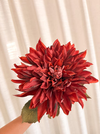 Faux Autumn Dahlia Stem