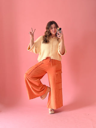 Juno Soft Cargo Pant - Rust