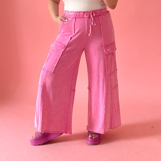 Juno Soft Cargo Pant - Pink